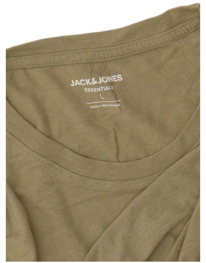 JACK & JONES Tricou grafic pentru bărbați Top mare kaki