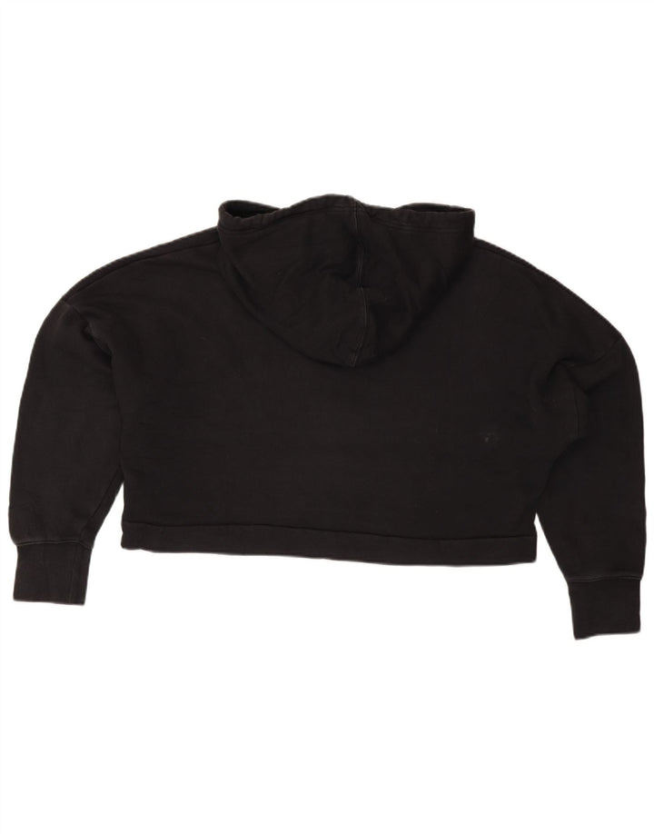 Pulover oversize crop ADIDAS pentru femei UK 12 Medium Black Colorblock