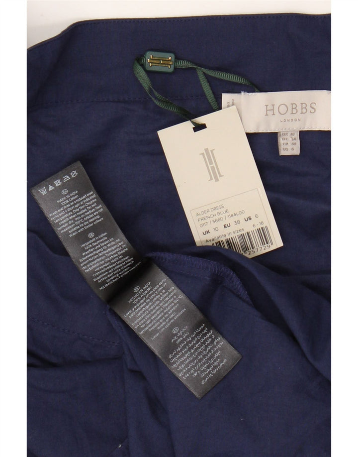 HOBBS Rochie de damă supradimensionată cu umeri scoși UK 10 Mic albastru marin Floral