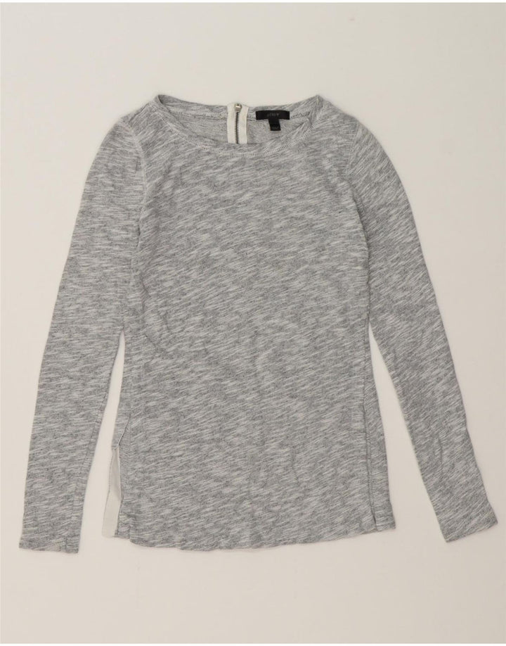 J. CREW Womens Top Long Sleeve UK 6 XS Grey Flecked Vintage J. Crew and Second-Hand J. Crew from Messina Hembry 