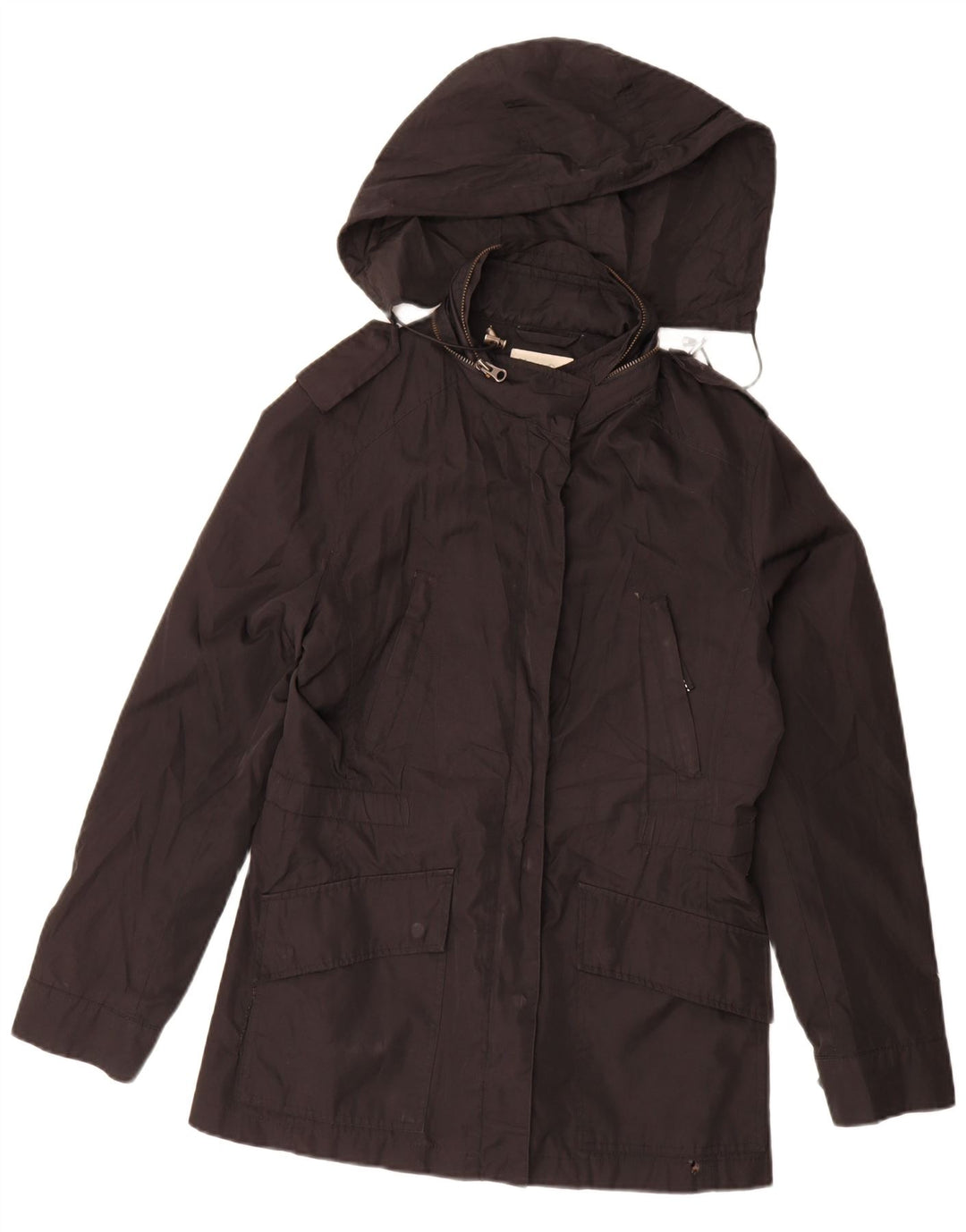 Jachetă parka cu glugă pentru femei Massimo Dutti UK 14 Medium Black