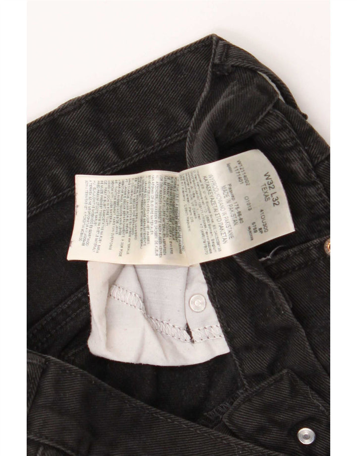 Blugi drepte pentru bărbați Wrangler Texas W32 L32 bumbac negru