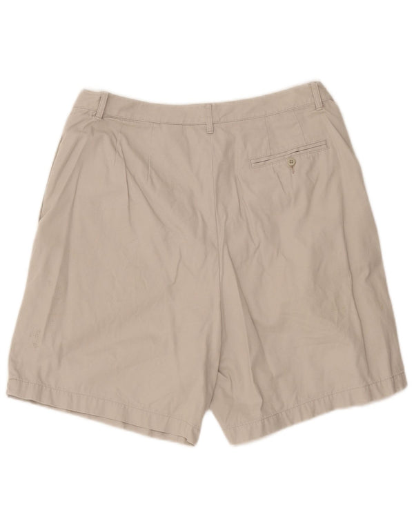 Pantaloni scurți chino cu talie înaltă pentru femei Eddie Bauer US 12 Large W32 Beige Bumbac
