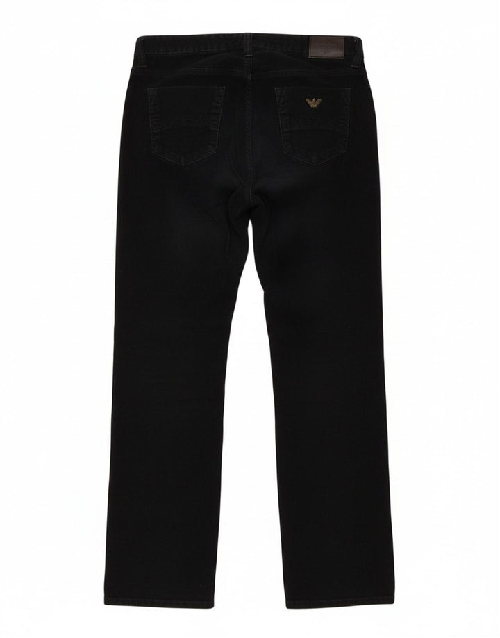ARMANI Womens Straight Jeans W28 L32 Black