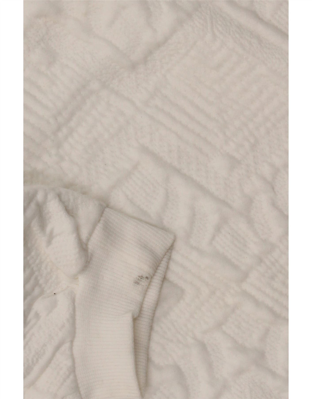 Pulover de hanorac supradimensionat pentru femei Zara UK 10 Mic, alb, geometric