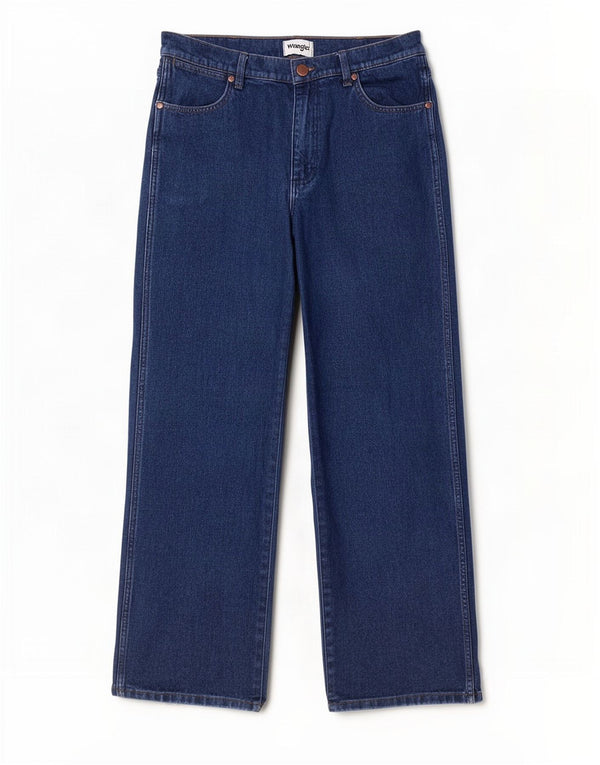 Blugi largi Wrangler FOX Bootcut pentru bărbați W34 L32 bumbac bleumarin