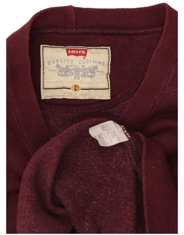 Hanorac pentru bărbați LEVI'S Pulover mare din bumbac maro