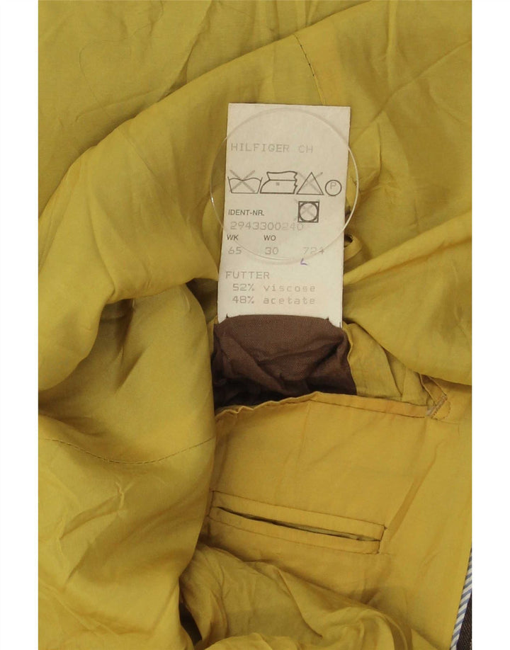 Sacou Tommy Hilfiger pentru bărbați, cu 2 nasturi, IT 52 XL, viscoză maro cu dungi