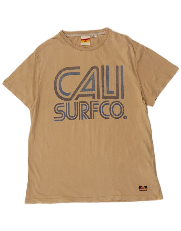 Tricou grafic Superdry Slim Fit pentru bărbați Top 2XL bumbac bej