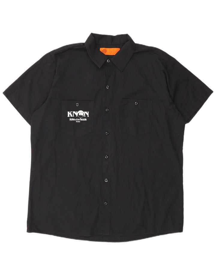 Cămașă cu mânecă scurtă pentru bărbați Dickies, poliester negru mare