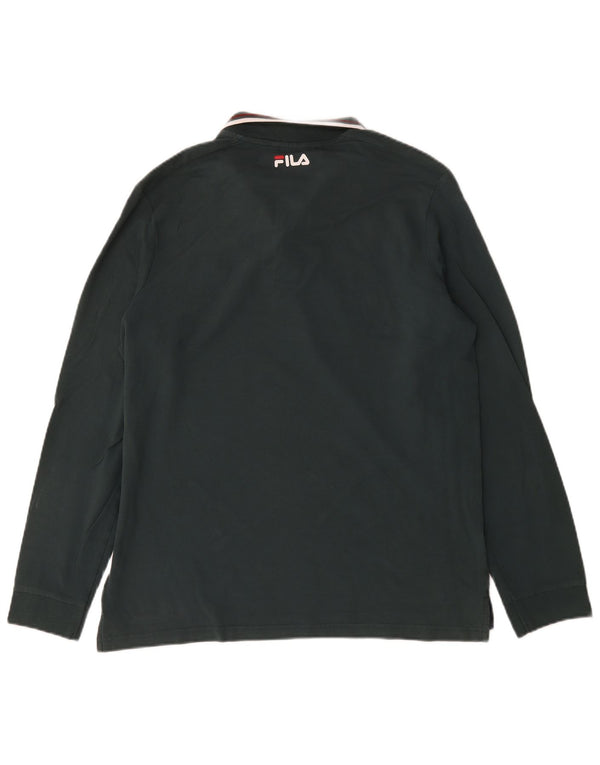 Tricou polo cu mânecă lungă pentru bărbați Fila XL negru