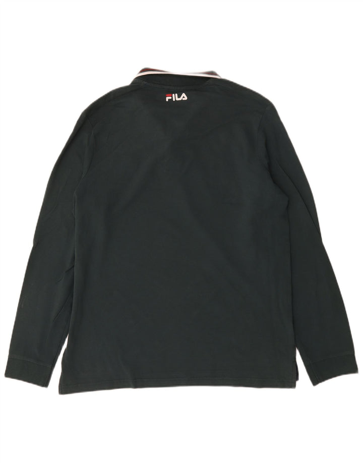 Tricou polo cu mânecă lungă pentru bărbați Fila XL negru