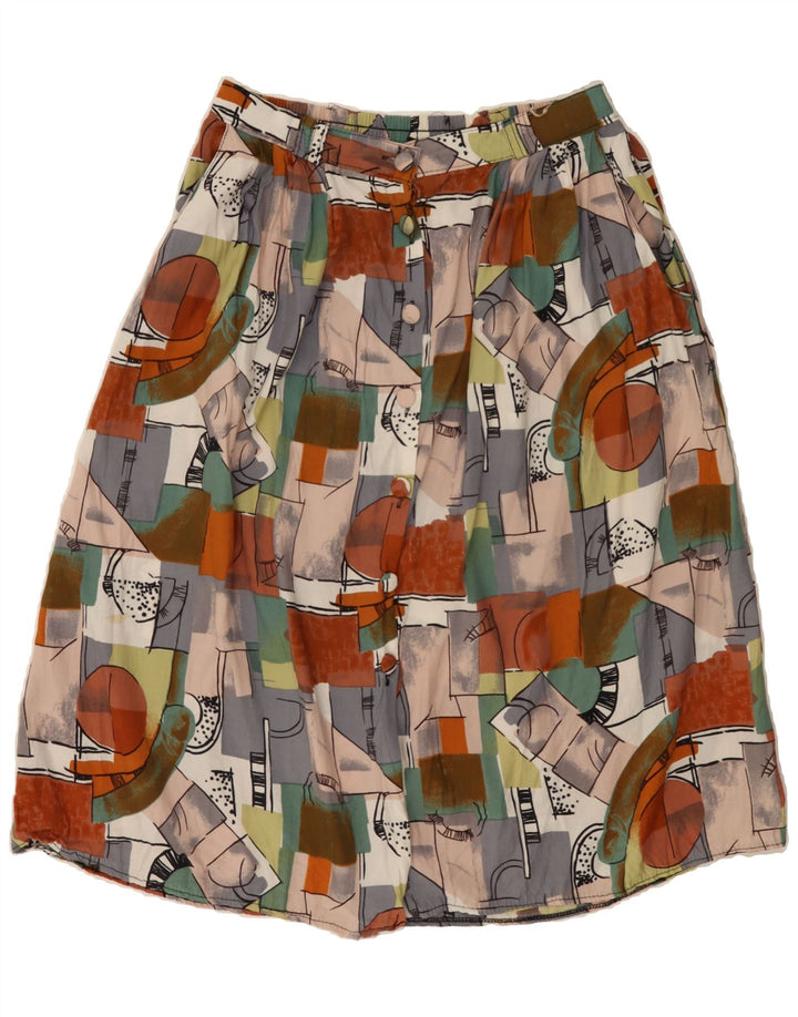 VINTAGE Womens A-Line Skirt W32 Large Multicoloured Patchwork Viscose Vintage Vintage and Second-Hand Vintage from Messina Hembry 