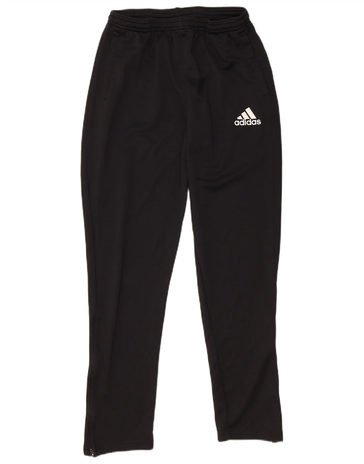 Pantaloni de trening ADIDAS Climalite pentru baieti 13-14 ani poliester negru