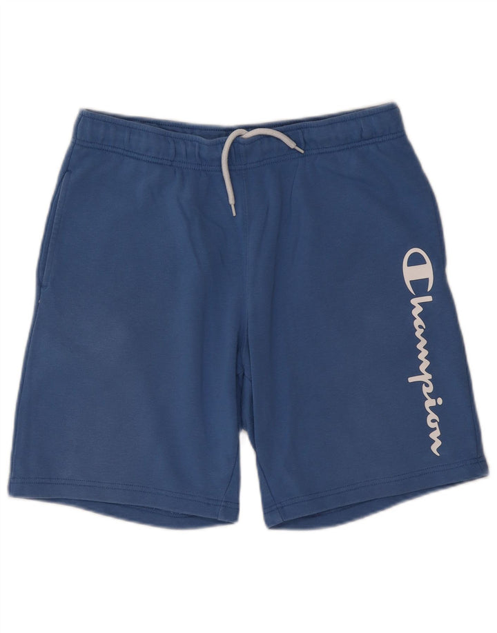Pantaloni scurți sport grafic pentru bărbați Champion XL, bumbac, albastru