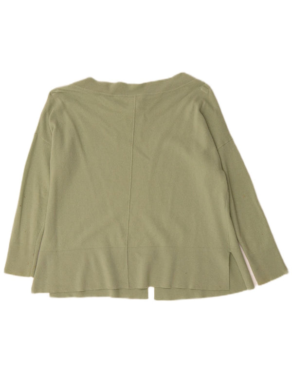 Pulover de damă Reiss cu gât de barcă supradimensionat UK 6 XS Lână verde