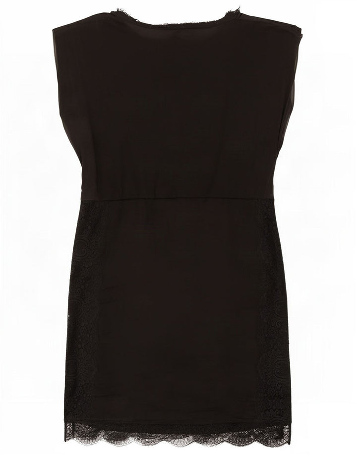 Rochie de bază fără mâneci pentru femei Zara UK 14 Poliester mediu negru