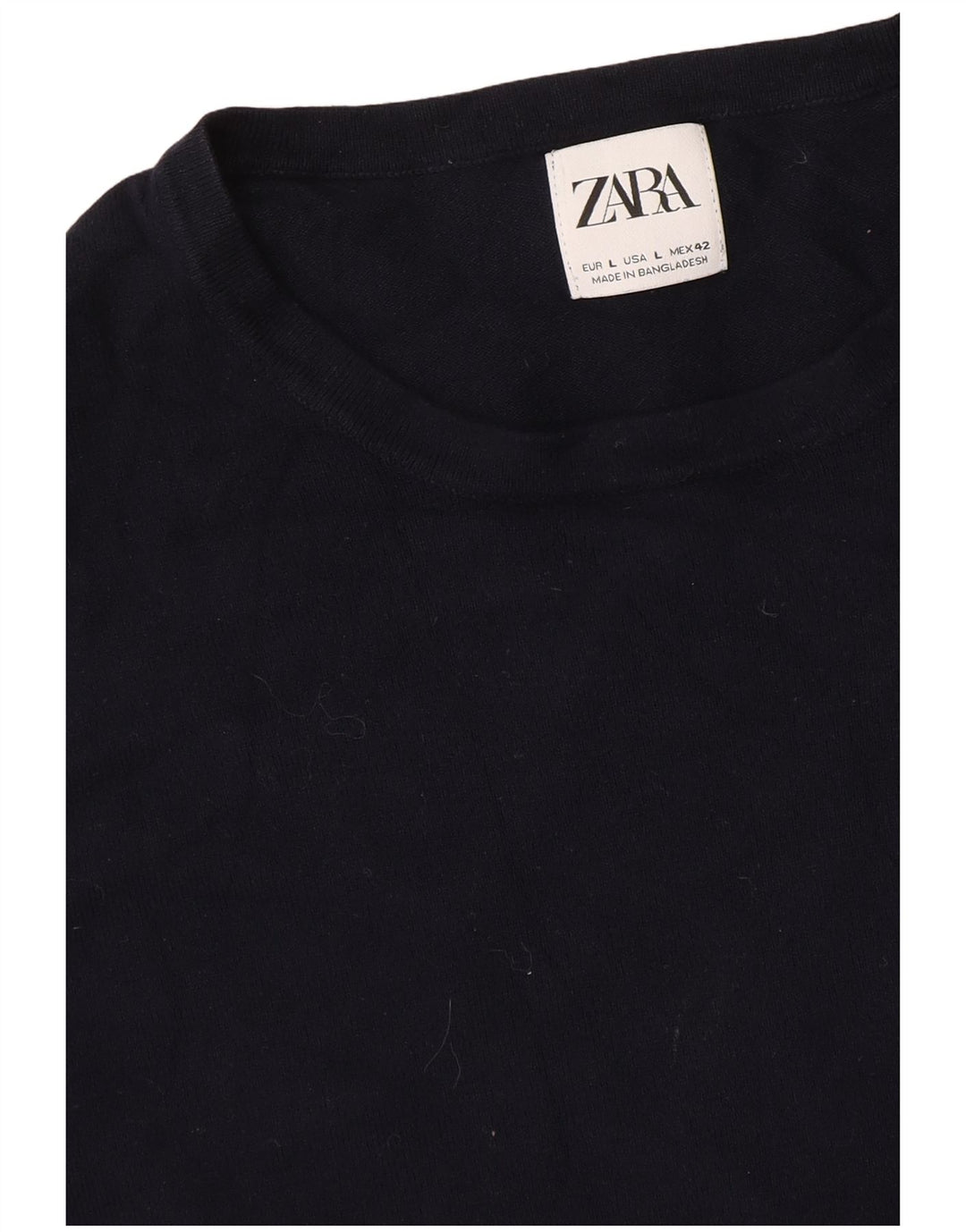 Pulover pentru bărbați Zara, cu decolteu, mare, bleumarin