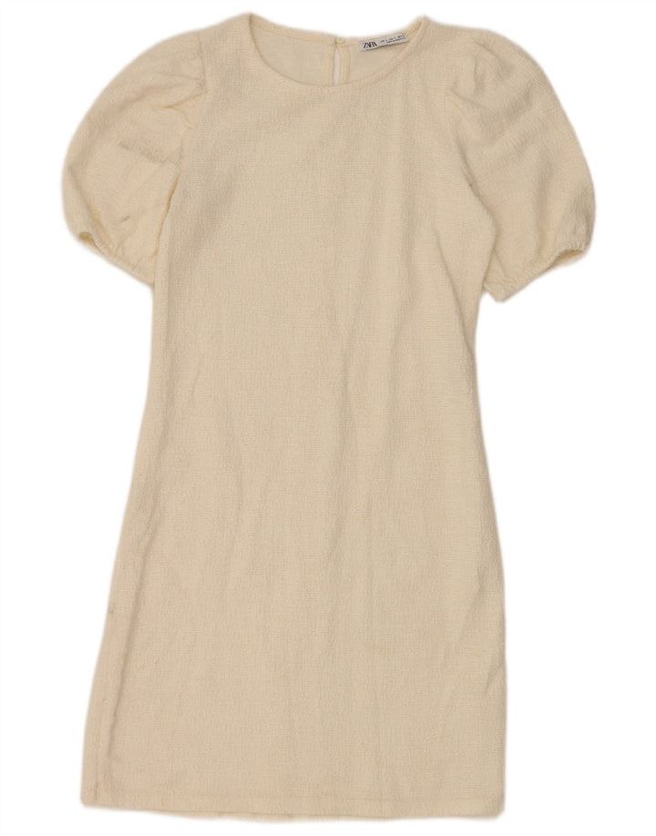 Rochie pentru femei Zara UK 8 Bumbac alb mic