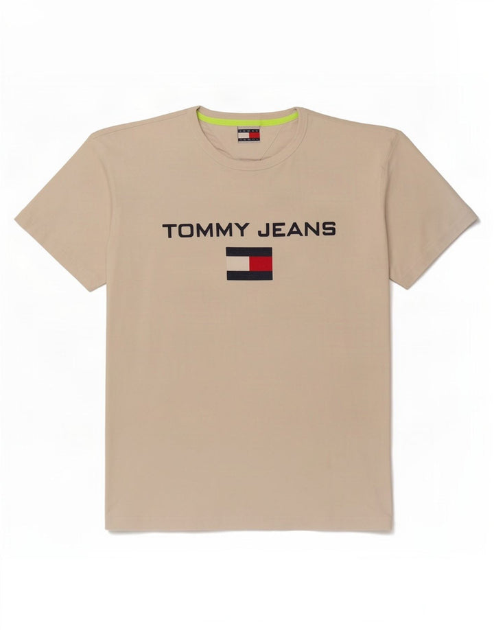 Tricou grafic Tommy Hilfiger pentru bărbați Top, bumbac, bej mediu