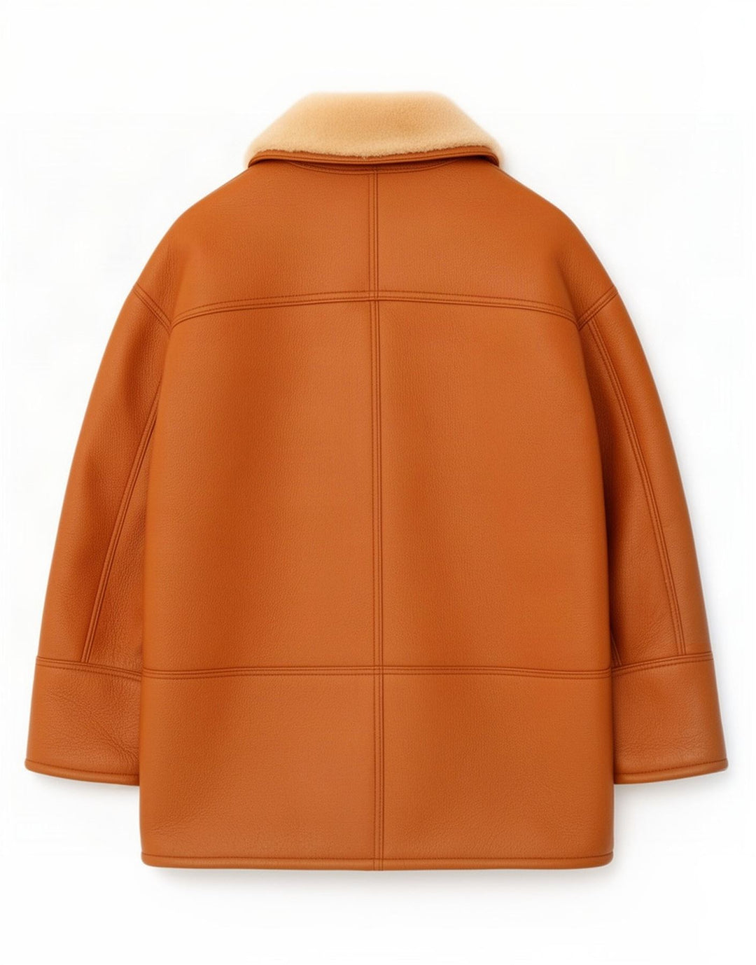 Jachetă vintage pentru bărbați din shearling IT 48 Medium Brown Colorblock