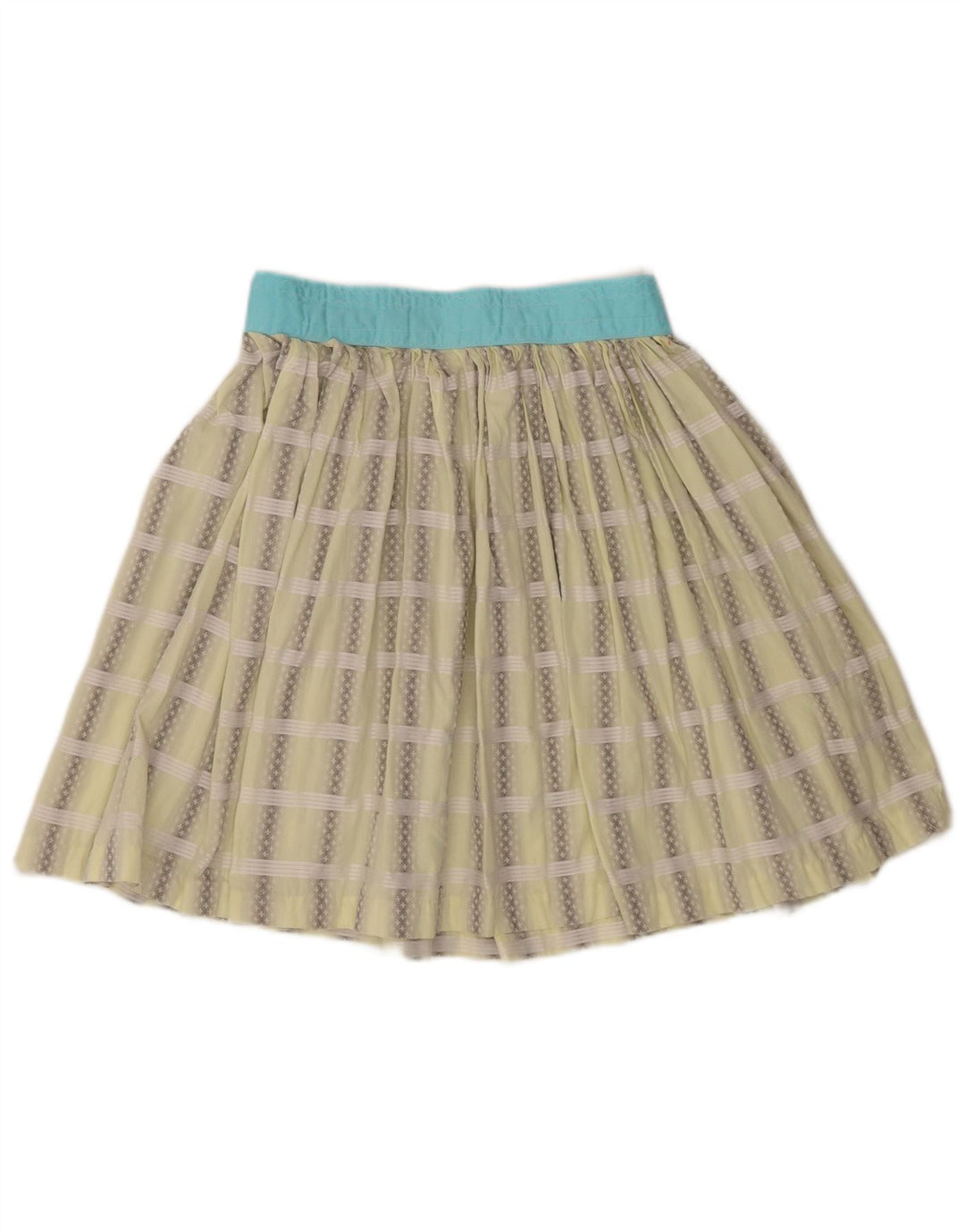 Fusta plisată Vintage pentru femei W26 Small Green Check