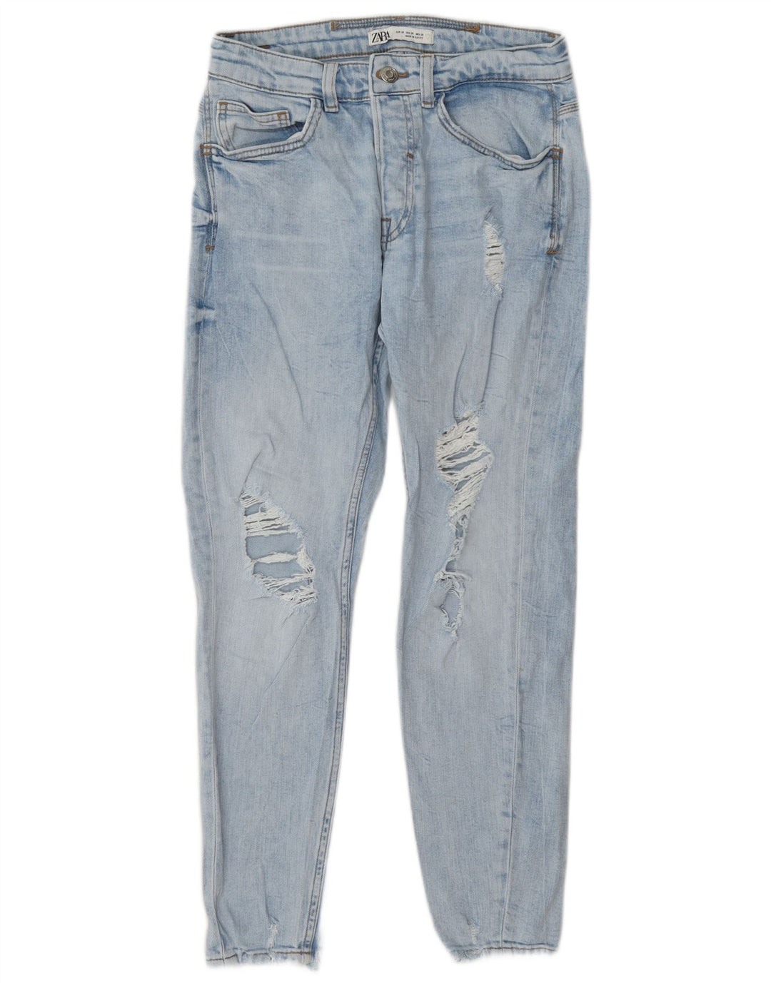 Blugi slim pentru bărbați Zara EU 38 Mici L30 L27 Albastru