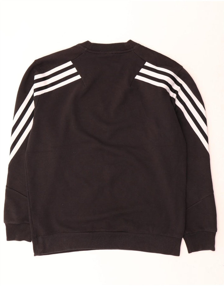 Hanorac pentru bărbați Adidas Jumper mare, negru, bumbac