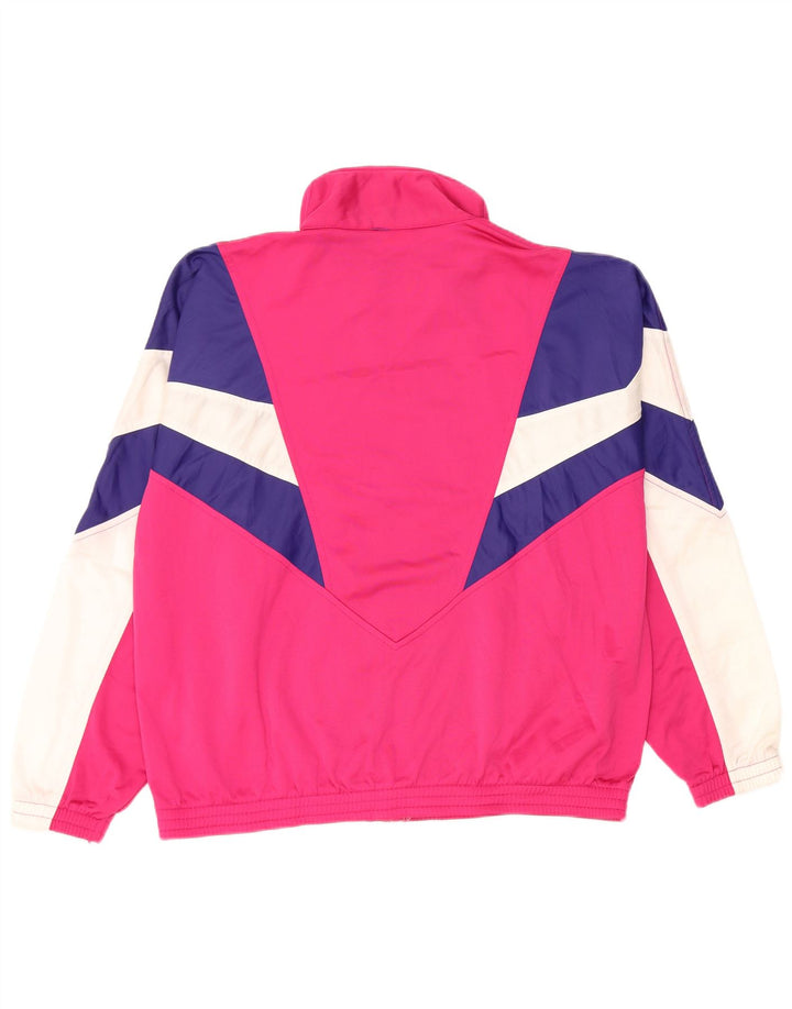 Jachetă de trening pentru femei Ellesse UK 14 Medium Pink Colorblock Retro