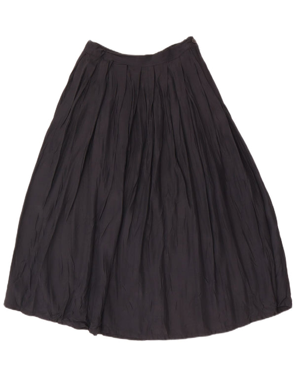 Stefanel Fusta Pliata Talie Inalta Femei IT 42 Medium W26 Viscoza Neagra