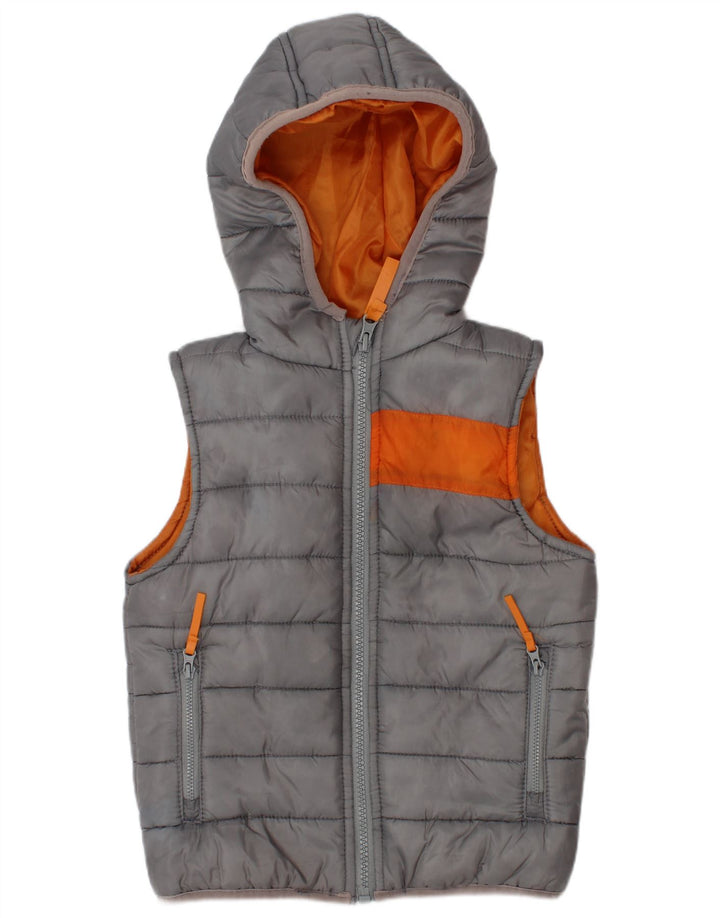 BENCH Gilet căptușit cu glugă pentru băieți 2-3 ani Gri poliester color bloc