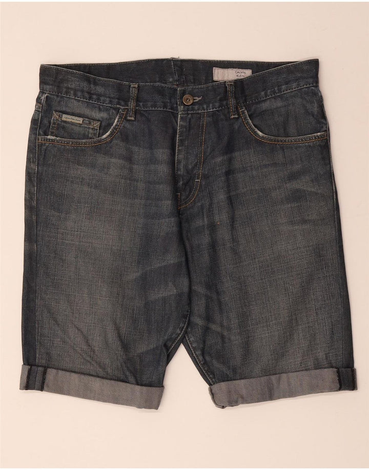 Pantaloni scurți din denim pentru bărbați CALVIN KLEIN W34 Large Blue