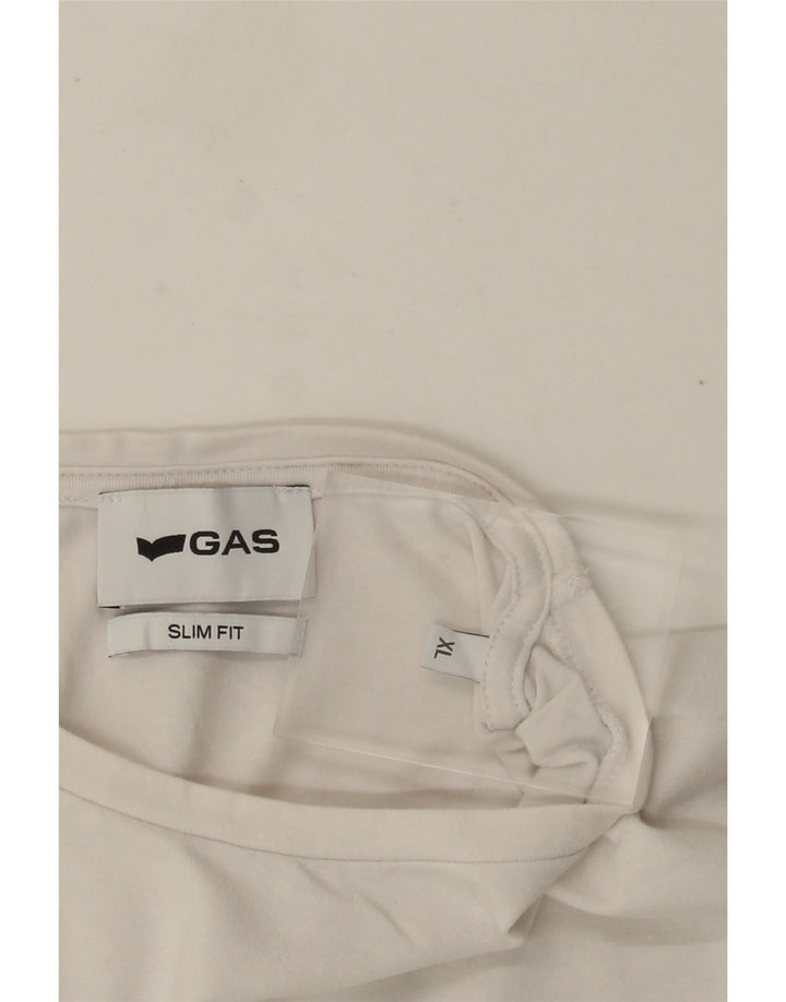 Tricou pentru bărbați Gas Slim Fit Top XL Alb