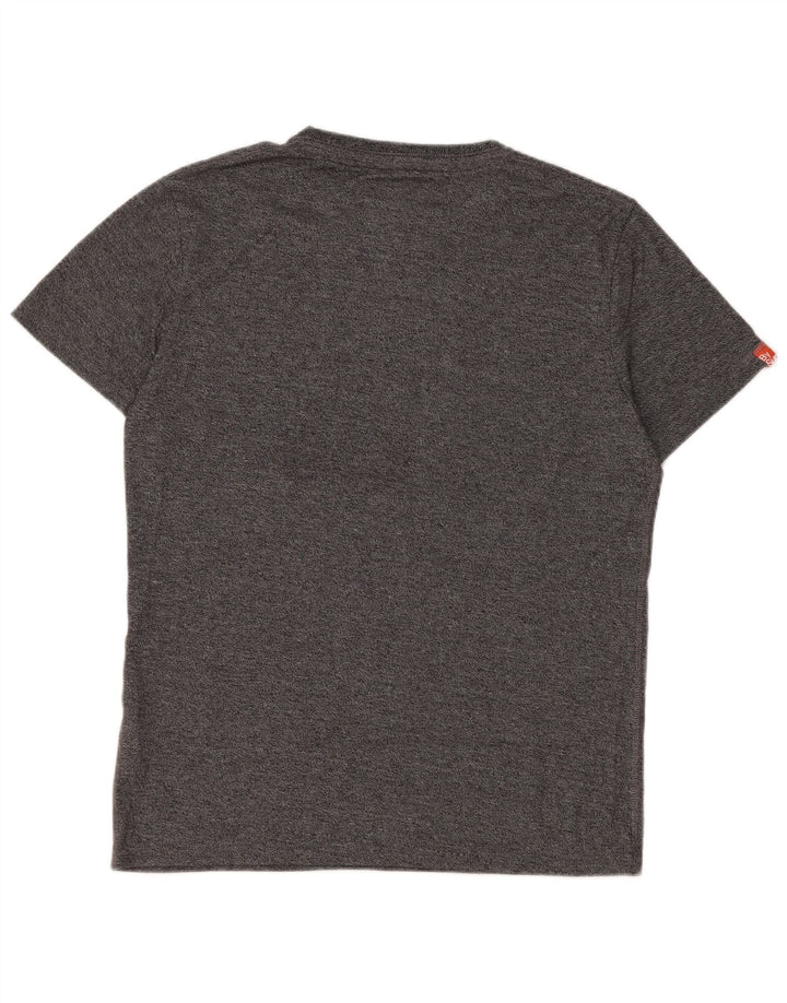 Tricou cu grafică Superdry Osaka State pentru bărbați Top mare din bumbac cu pete gri