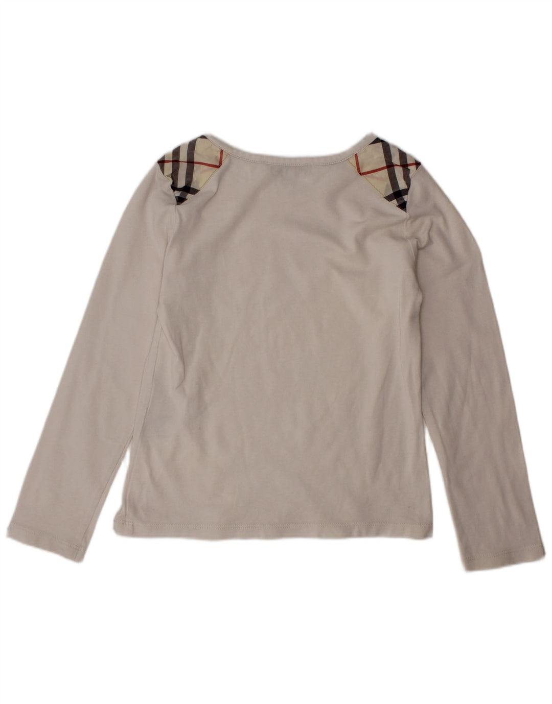 BURBERRY Fete Top Maneca Lunga 5-6 Ani Alb Check