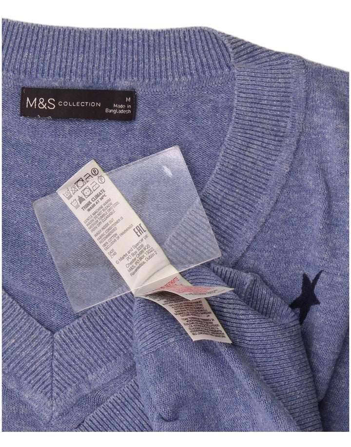 Pulover pentru femei Marks & Spencer, cu model abstract, cu decolteu în V, UK 14 Medium