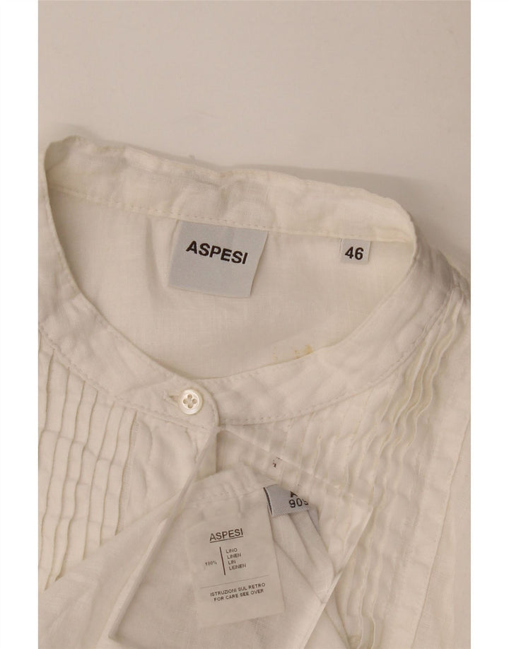 Cămașă Tuxedo Femei Aspesi IT 46 Large White Linen