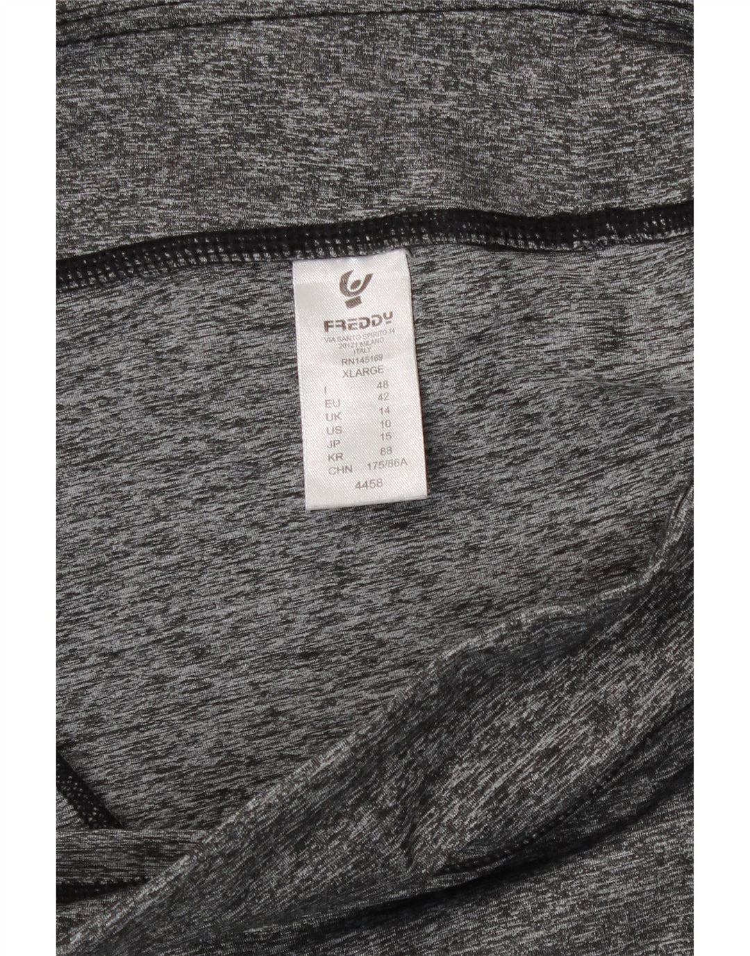 Pantaloni de trening Capri pentru femei Freddy UK 14, largi, gri, poliester cu pete