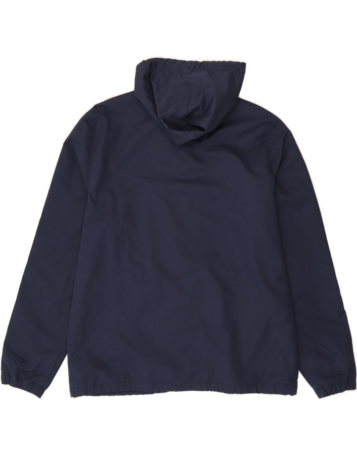 IZOD Mens Hooded Rain Jacket UK 42 XL Navy Blue Polyester Vintage Izod and Second-Hand Izod from Messina Hembry 