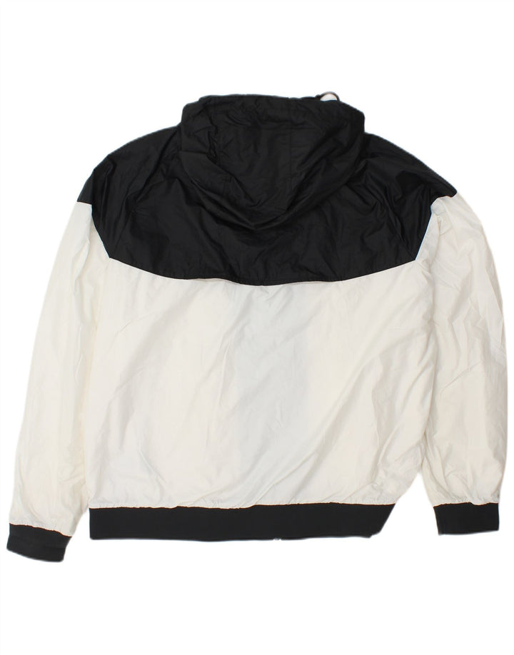 Jachetă de trening cu glugă NIKE pentru bărbați, XL, alb, poliester color bloc