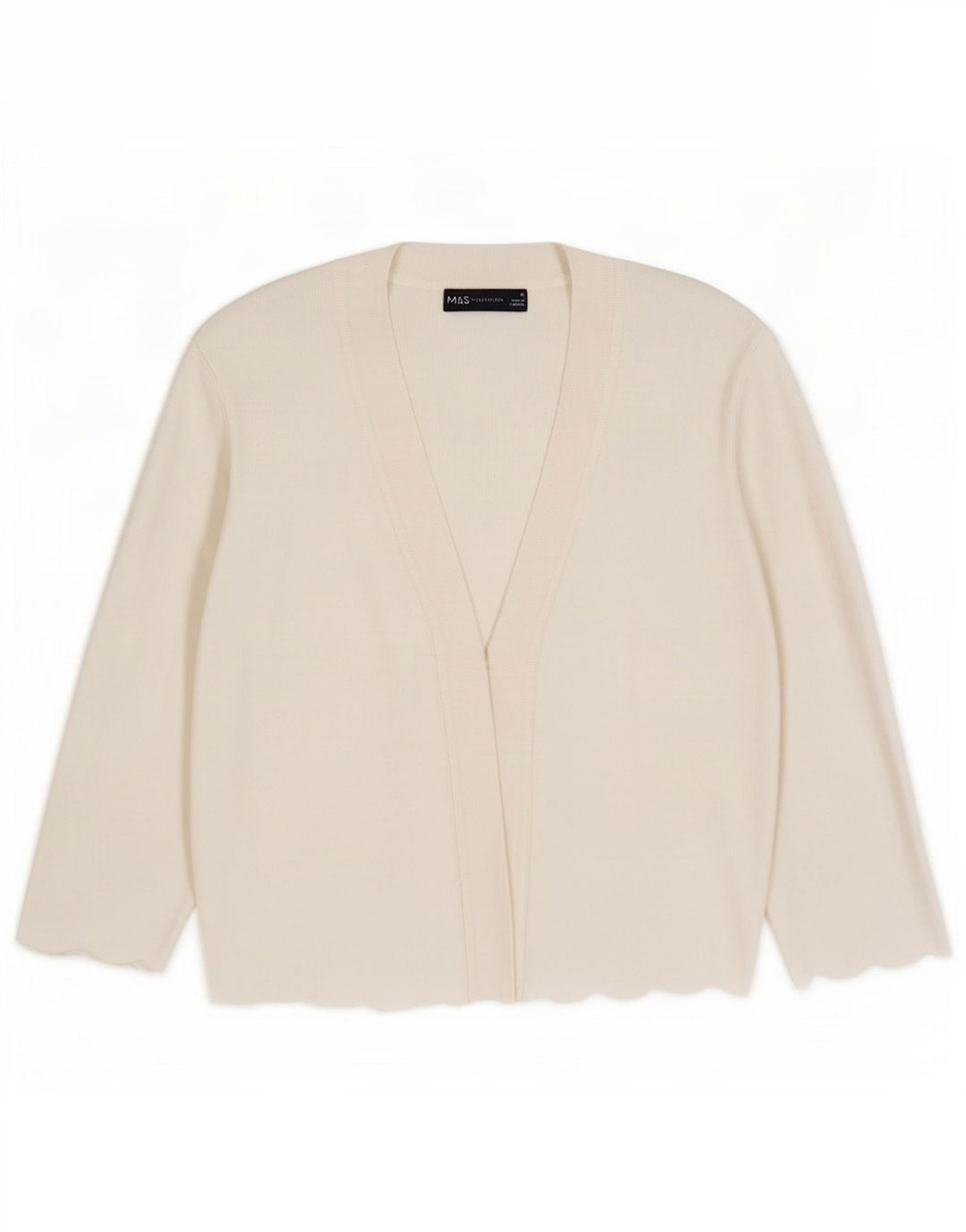 Pulover cardigan deschis pentru femei Marks & Spencer UK 12 Medium White Viscose
