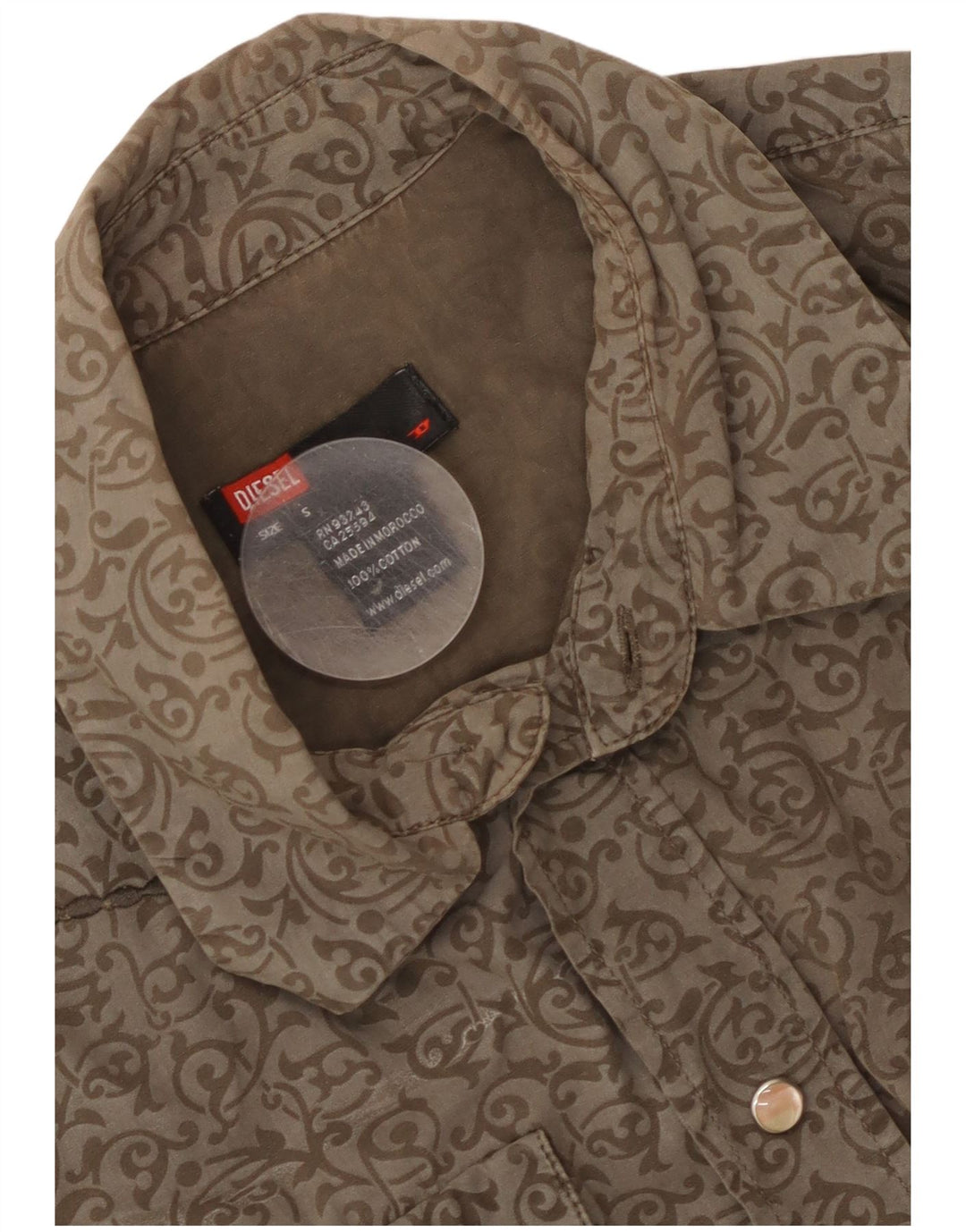 Cămașă Bărbați Diesel Mic Maro Paisley Bumbac