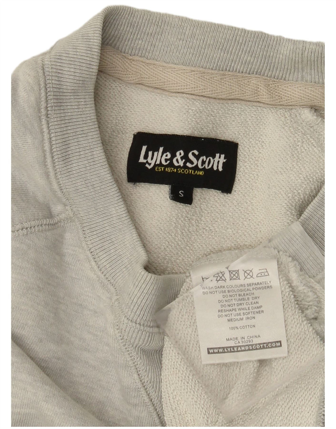 LYLE & SCOTT Hanorac pentru bărbați Pulover mic, gri, bumbac