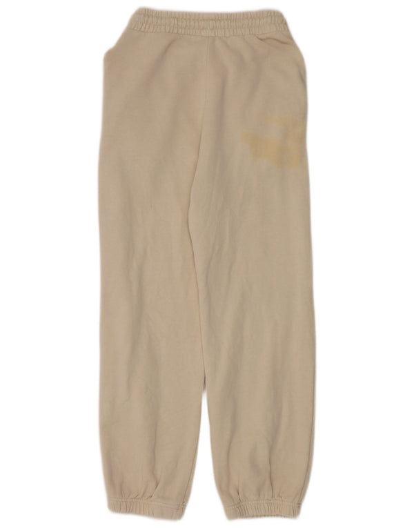 Pantaloni de trening Zara Femei Joggeri UK 10 Bumbac Bej mic