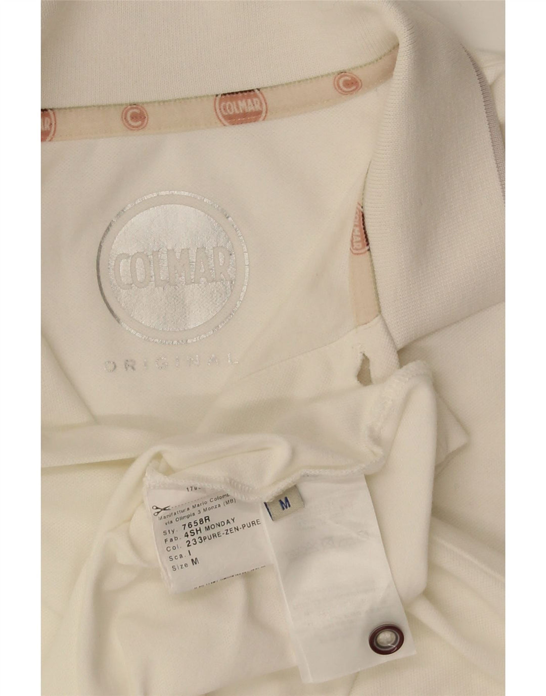 Tricou polo Colmar pentru bărbați, alb mediu