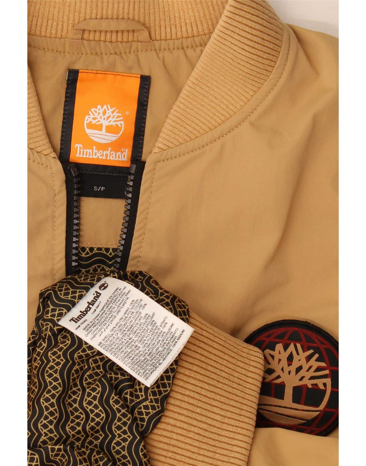 Jachetă Bomber pentru bărbați Timberland, cu tăiere lentă, UK 36 Mic, bej, nailon
