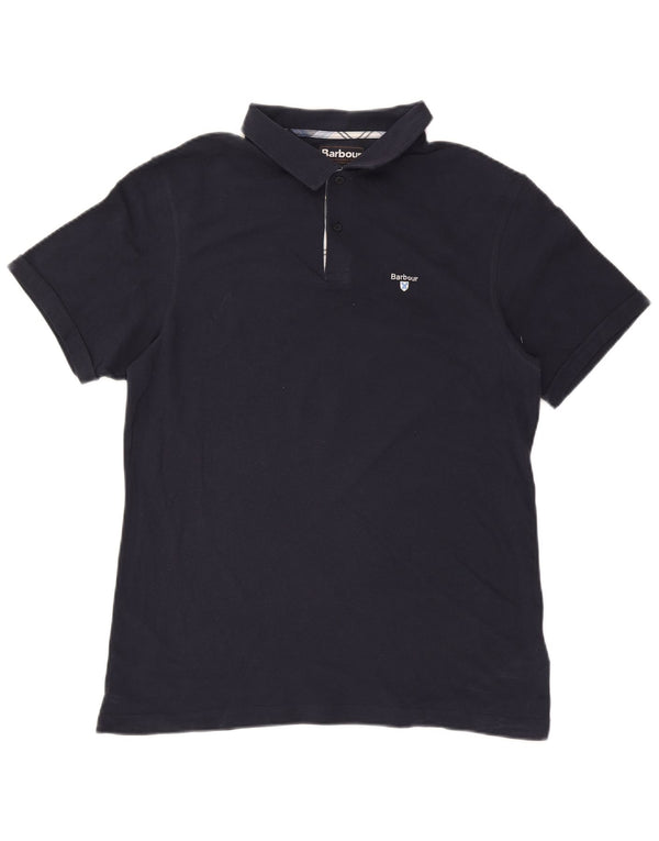 Tricou polo pentru bărbați Barbour XL, bumbac bleumarin