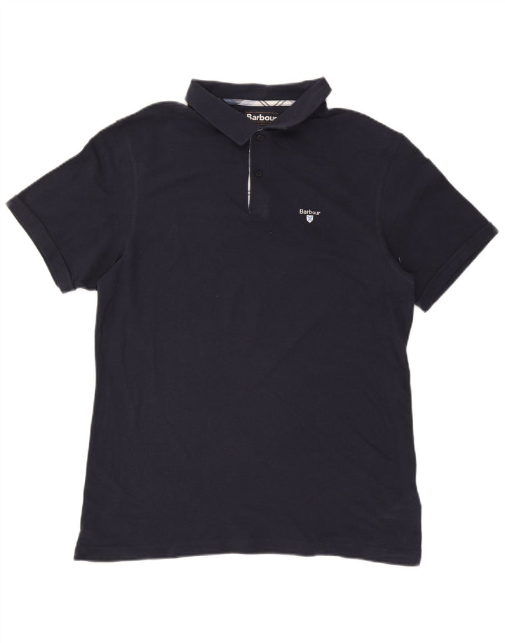 Tricou polo pentru bărbați Barbour XL, bumbac bleumarin