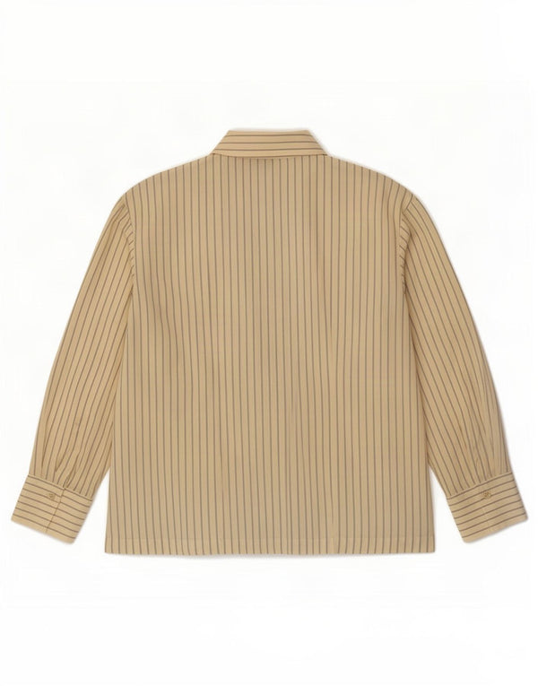Bluză pentru femei Marks & Spencer Wrap Shirt UK 16 Large Beige Pinstripe