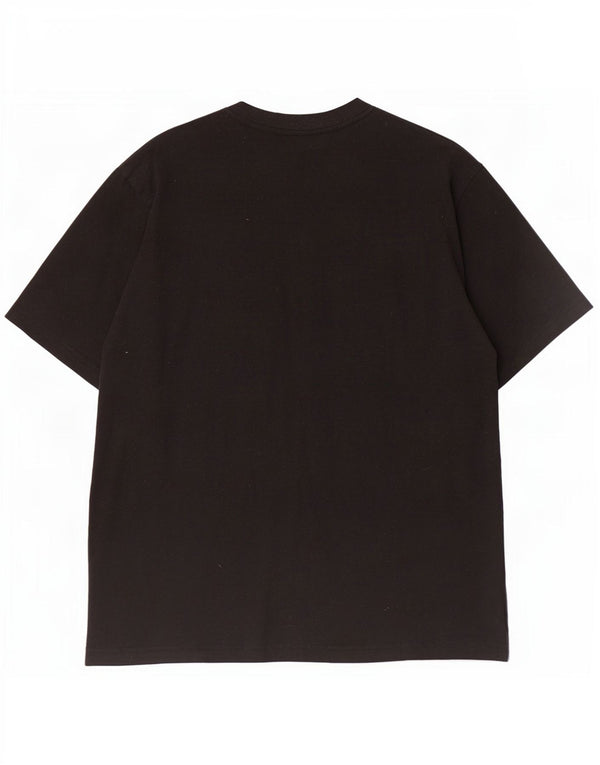 Fila Mens T-Shirt Top Medium Black Cotton